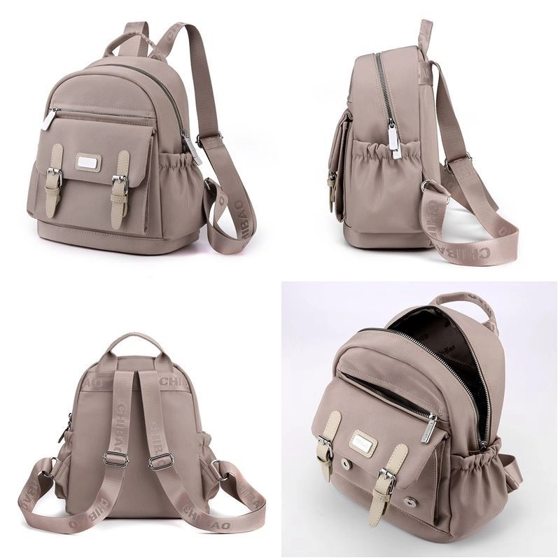 Product image CBL - Ransel NATHAN - Tas Ransel Backpack Wanita Waterproof Bahan Nilon Medium Pink_Salem