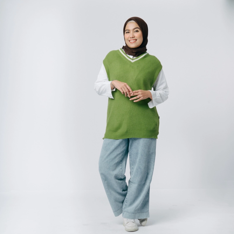 Product image MKY Clothing - ROMPI VEST RAJUT KATUN One size Hijau