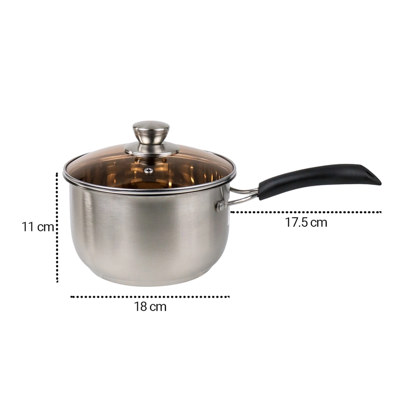 Product image RUMAH RAYA - (PO) Panci Masak Stainless Steel 18cm - KC0406 18cm Stainless steel