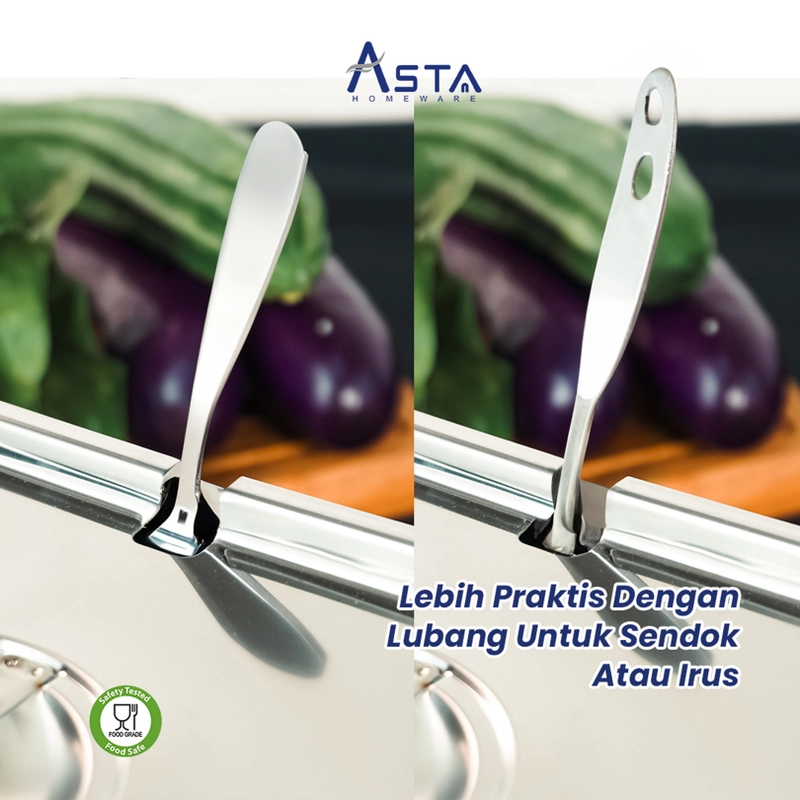 Product image Asta Homeware Official - Asta Wadah Container Tempat Penyimpanan Makanan Serbaguna Stainless Steel Size 14 cm