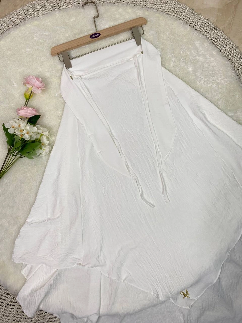 Product image Milyarda Hijab Official - Khimar Zahrani Hijab Syari French Kerudung Jilbab Niqab Umroh Haji Allsize Broken White