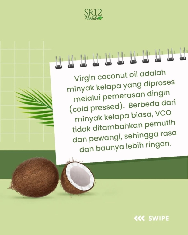 Product image SR12 VCO Minyak Kelapa Murni Menumbuhkan Rambut Lebat 100 ml VCO