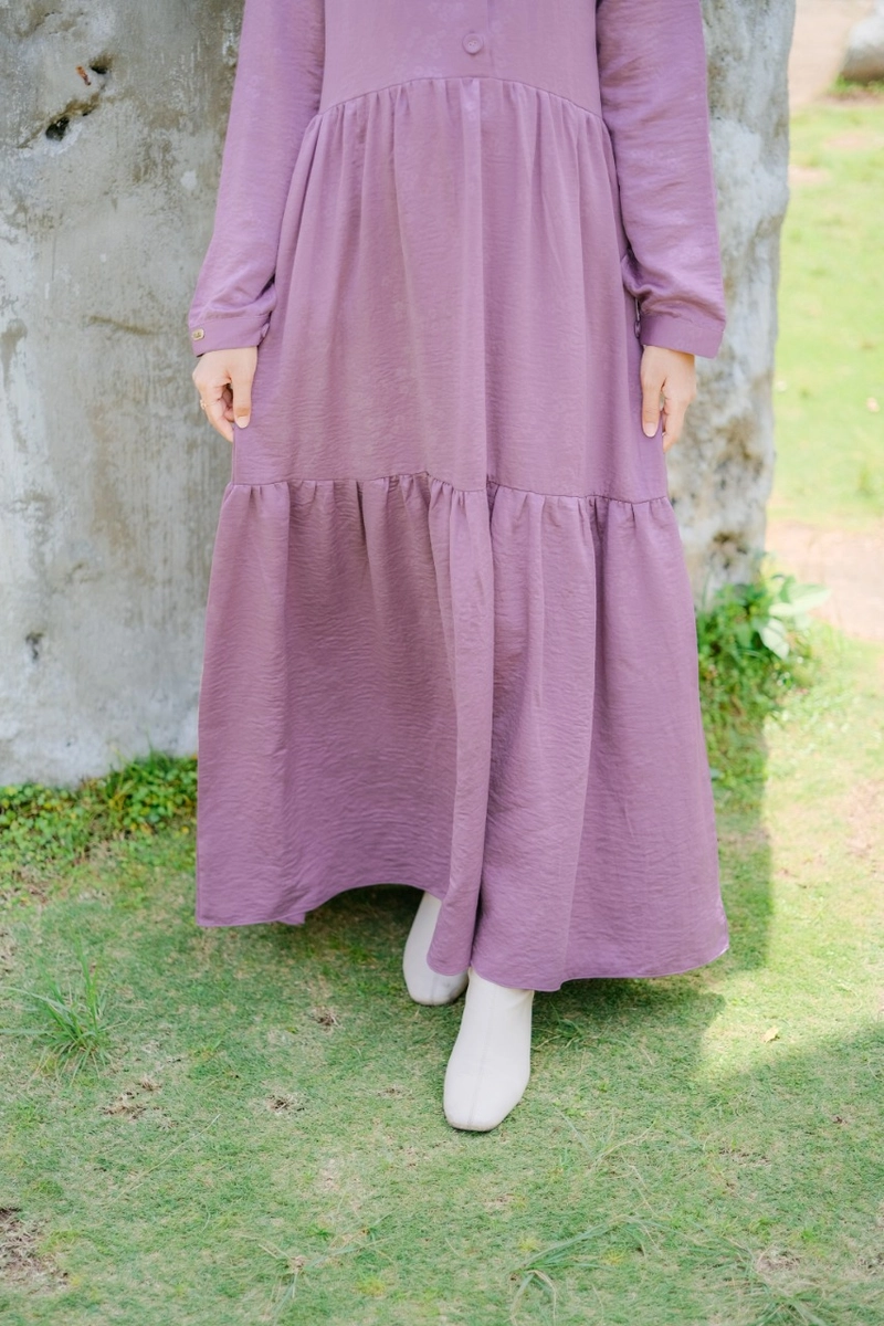 Product image Gamis Motif Wanita Dewasa Monella Series S Dust Mauve