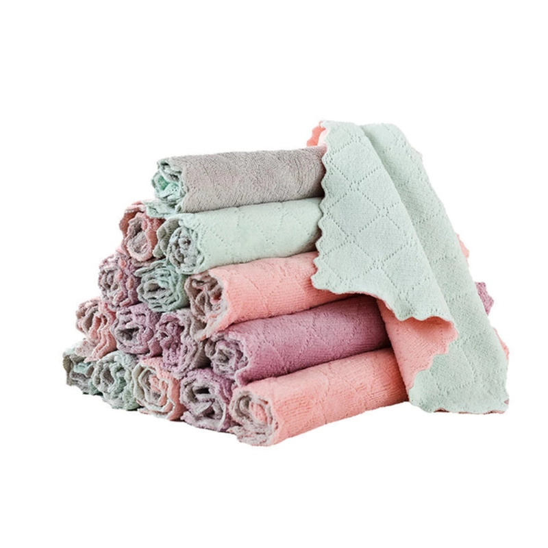 Product image KAMJE Kain Lap Meja Piring Serbet Dapur Microfiber Anti Minyak Kitchen Towel Serbaguna KMJ025 KMJ025 21x14 CM