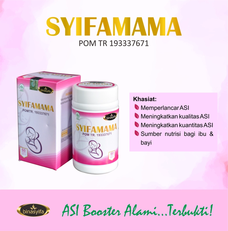 Product image BinasyifaSYIFAMAMA Herbal Pelancar ASI Vitamin Ibu Menyusui ASI Booster Alami & Mengentalkan ASI 60 kapsul Herbal