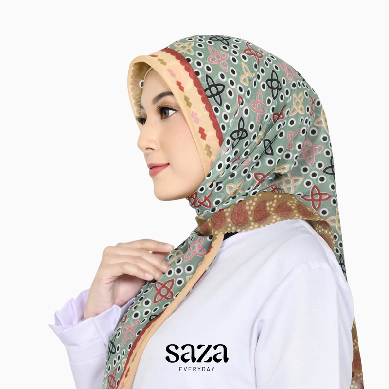 Product image SAZA Everyday - Noura Series Fusion Bliss / Voal Square / Hijab Motif Voal Segiempat / Hijab Motif 115x115 Fusion Bliss