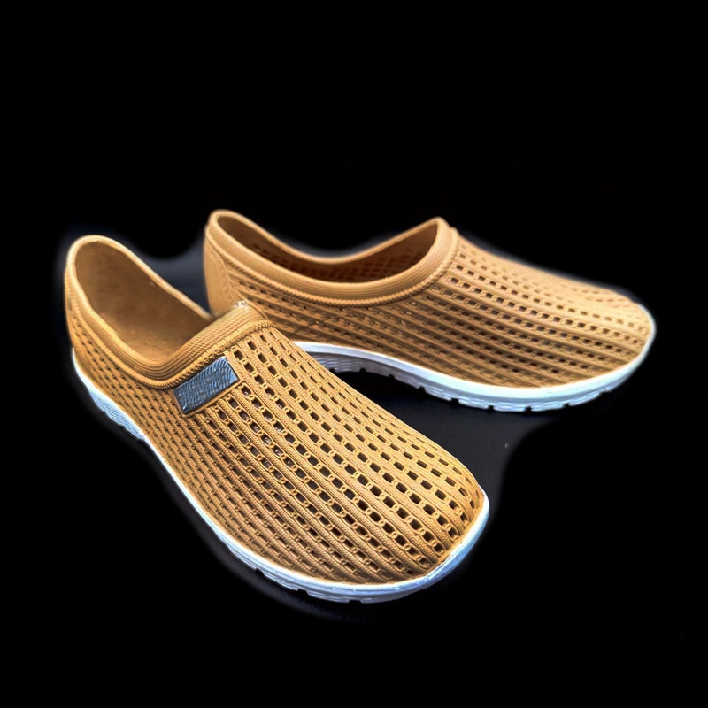 Product image Lanc Fashion - Sepatu Sneakers Slip On air flow Soft Rubber Fashion Big Size Brown 37 cokelat