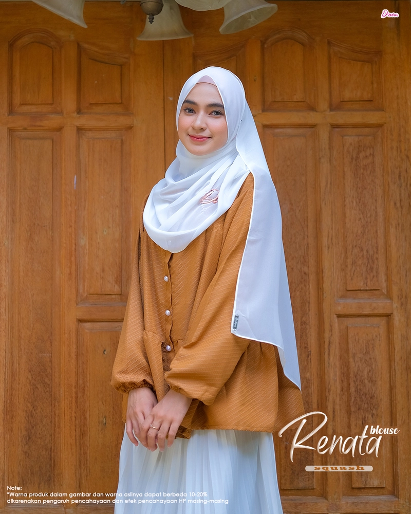 Product image Dzeera - RENATA BLOUSE / atasan remaja kekinian jacquard cotton premium S SQUASH