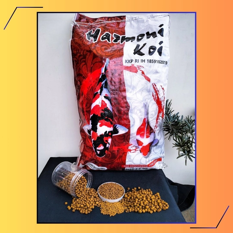 Product image Pakan Koi Harmoni 10kg 2/5/8 Protein 38 - Pakan Untuk Pertumbuhan Koi 2 MM (S) Kecoklatan