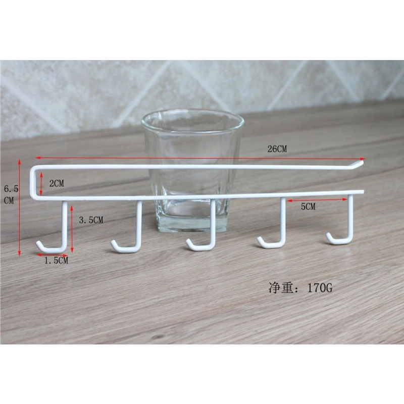 Product image Rak Gantung Peralatan Dapur 6 Hook A343 PUTIH