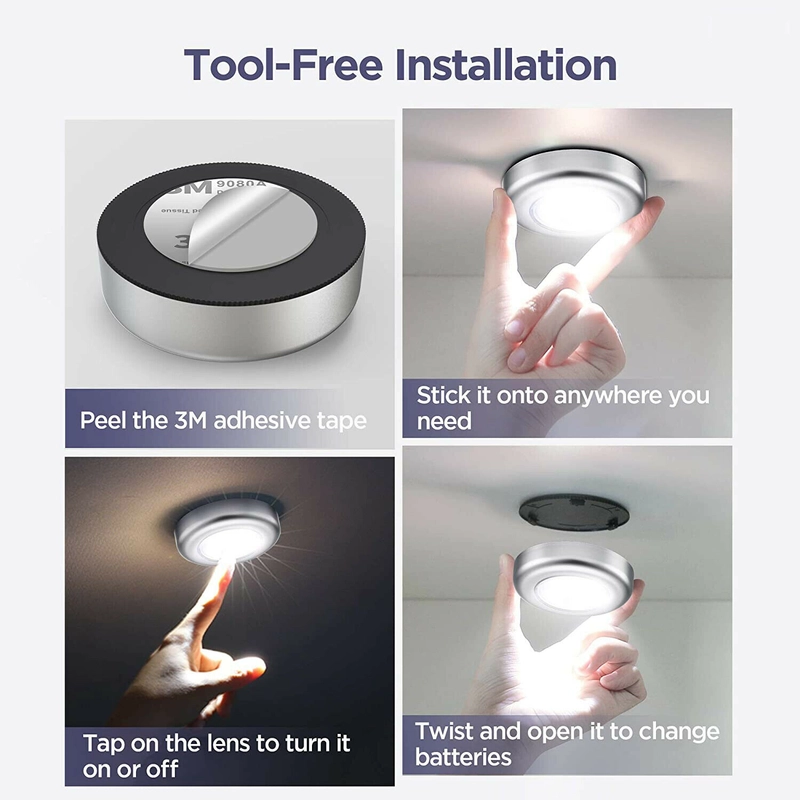 Product image Moveonesia - Lampu LED Tekan Simple Bisa Dimana Saja LED TEKAN RANDOM