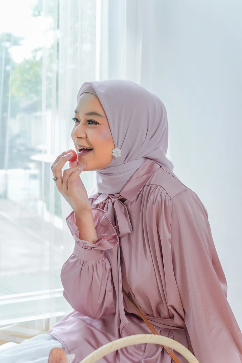 Product image byLayna Official - Baju Kemeja Wanita Polos Ghania Blouse S Dusty Pink
