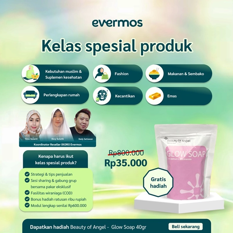 Product image BEAUTY OF ANGEL - Kelas Spesial Produk Free Beauty Of Angel Glow Soap 40gr all variant 1pcs glow shop