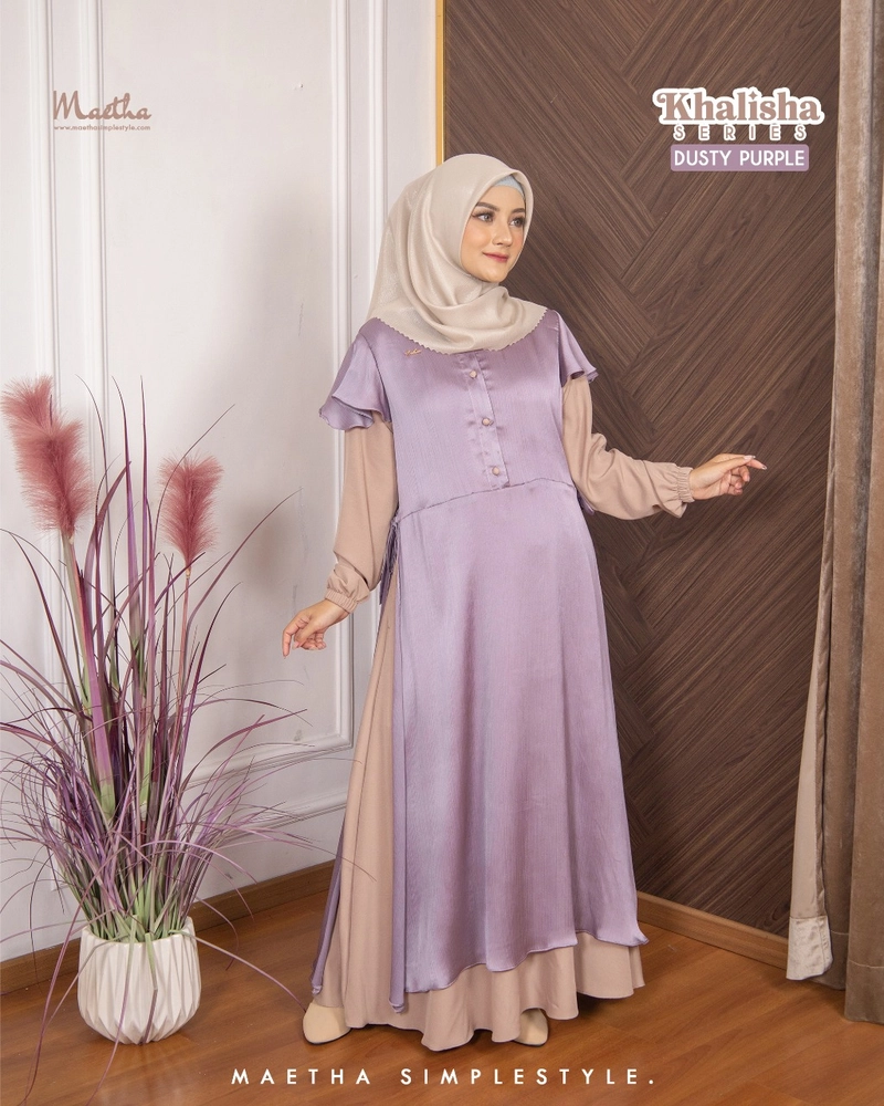 Product image Gamis Wanita Dewasa Khalisha Series XL Dusty Purple