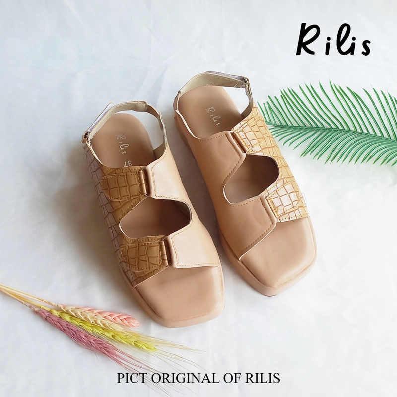 Product image Rilis - Sandal Wanita Alice Platfoam Croco (Rilis 13) 37 Mocca