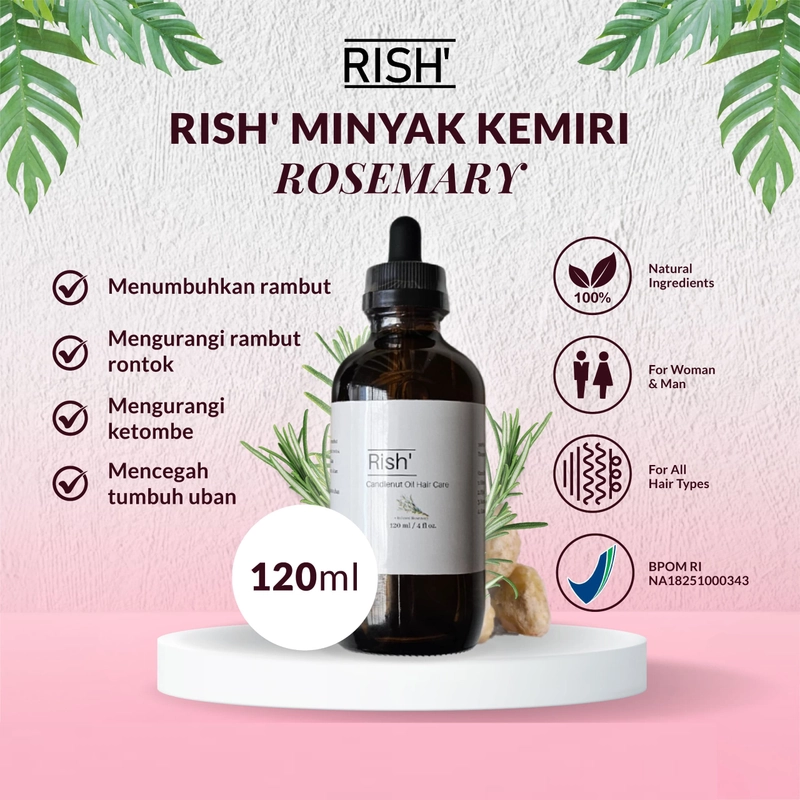 Product image Rish Minyak Kemiri Infused Rosemary 60 ML ROSEMARY