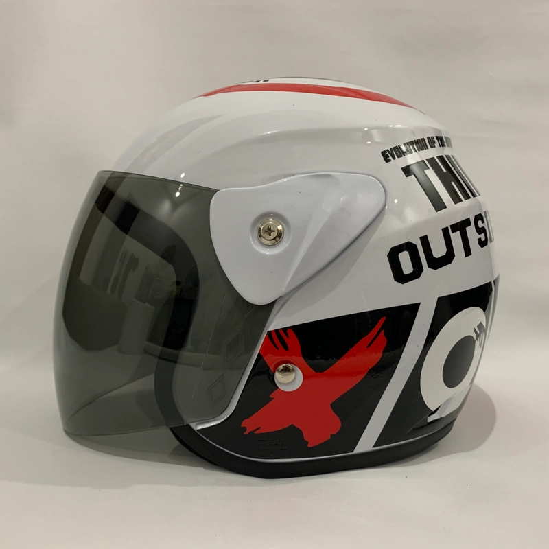Product image Helm Nuvo Outside Putih Glossy - Helm SNI - Helm Dewasa L Outside Putih Glossy