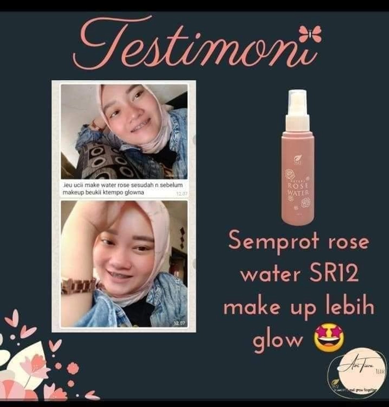 Product image SR12 Nature Rose Water Face Spray Makeup Tahan Lama Kulit Makin Cerah 100 ml Rose Water