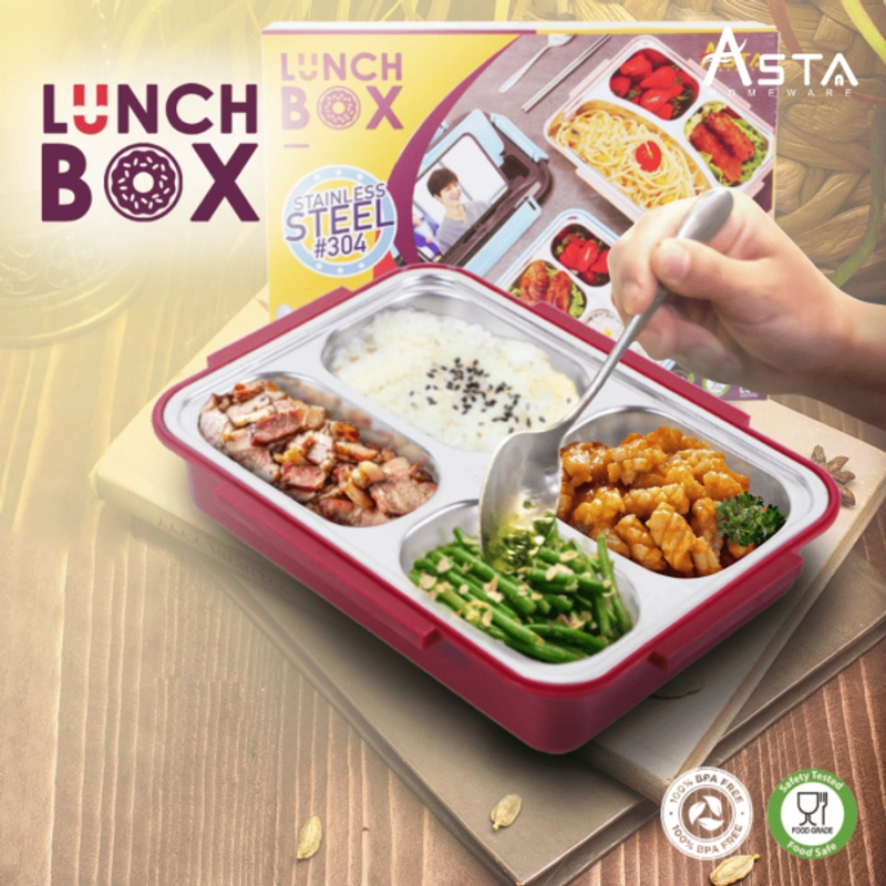 Product image Asta Homeware - Asta Tempat Makan Siang Lunch Box Stainless 649 Biru