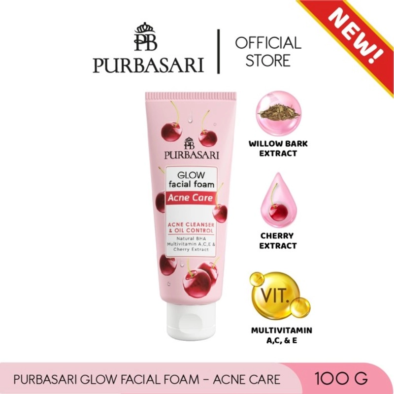 Product image Purbasari - GLOW FACIAL FOAM 100GR ACNE
