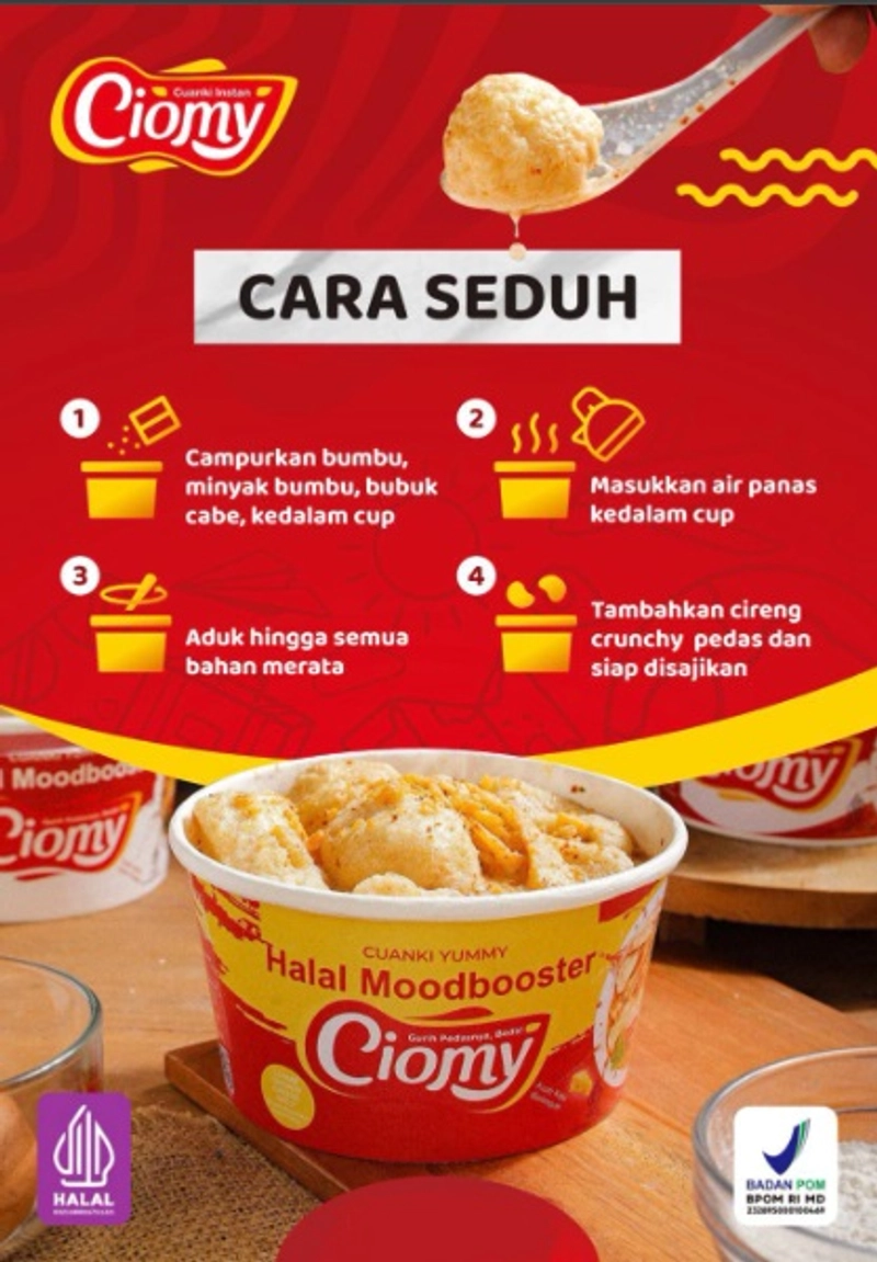 Product image Makanan RIngan Cuanki Cheese Cup Reguler 75gr Ayam Pedas Kuah Keju