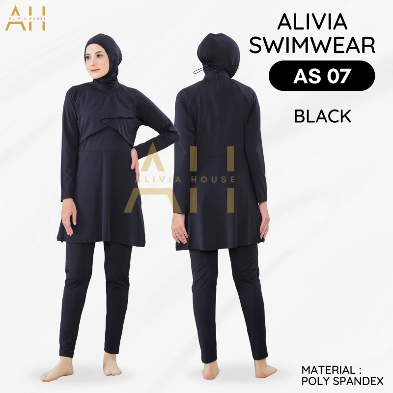 Product image Alivia House - Alivia Swimwear AS07 - Baju Renang Muslimah M Black