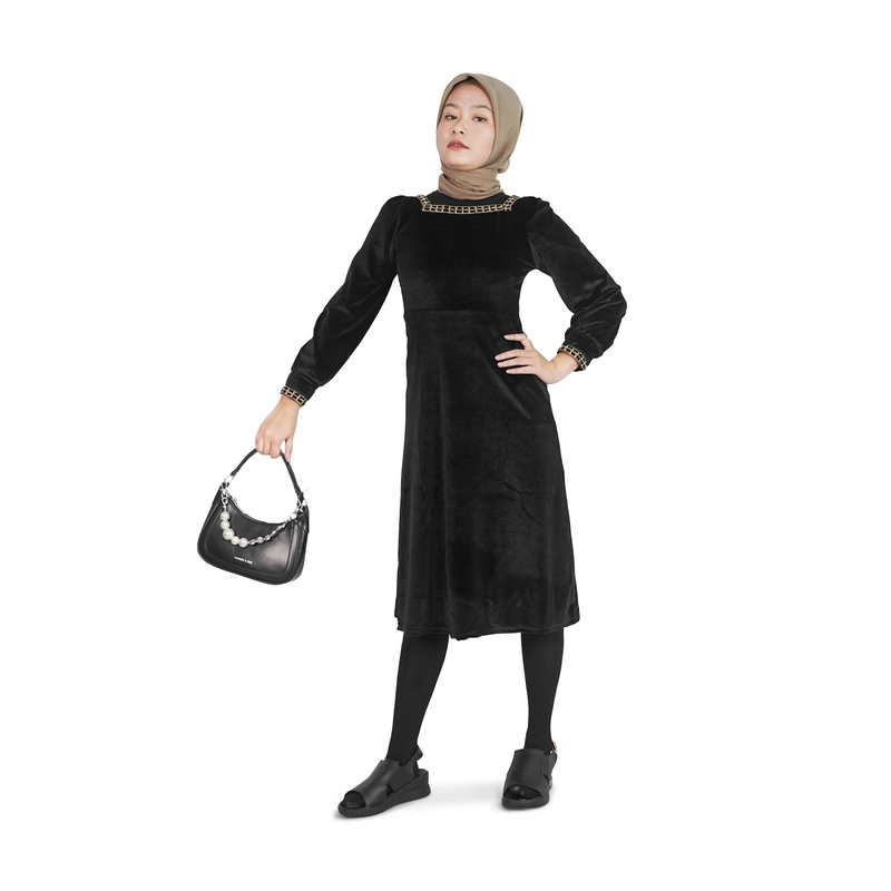 Product image Nasuya - Alice Dress - Dress Cantik 2023 Dress Pesta Cewek Dress Wanita S Hitam