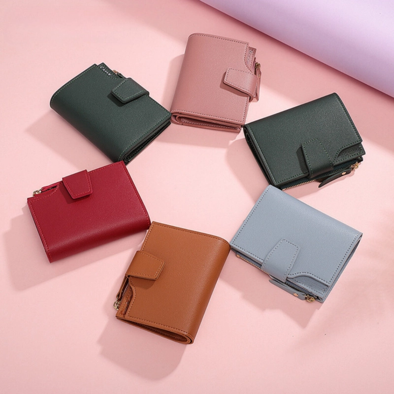 Product image KAHASIL - Dompet Lipat Wanita Pendek Bahan Kulit PU Leather KHDP47 all variant Dusty Pink