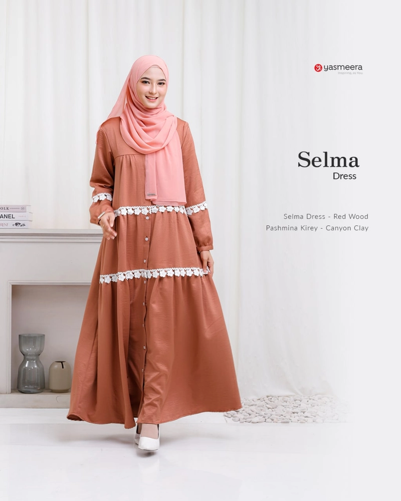 Product image Yasmeera Official - Gamis Selma XL REDWOOD