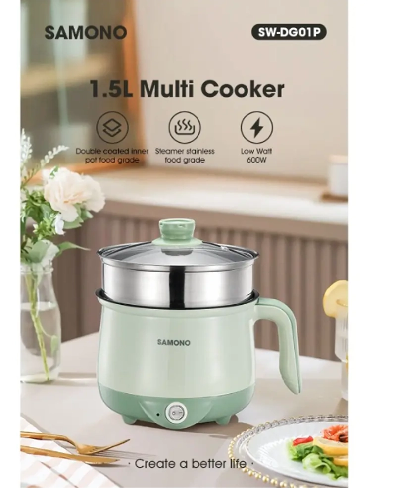 Product image UTAMAMEGA - Samono SW-DG01P Panci Listrik Serbaguna Low Watt Type SW-DG01P