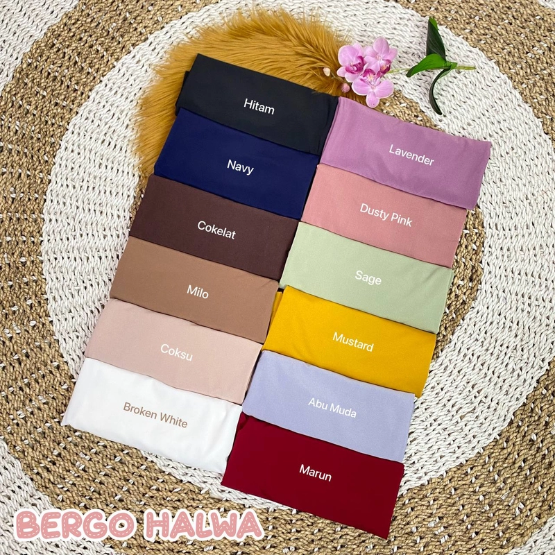 Product image Milyarda Hijab - [FREE Scrunchie] Bergo Halwa All Size Hitam