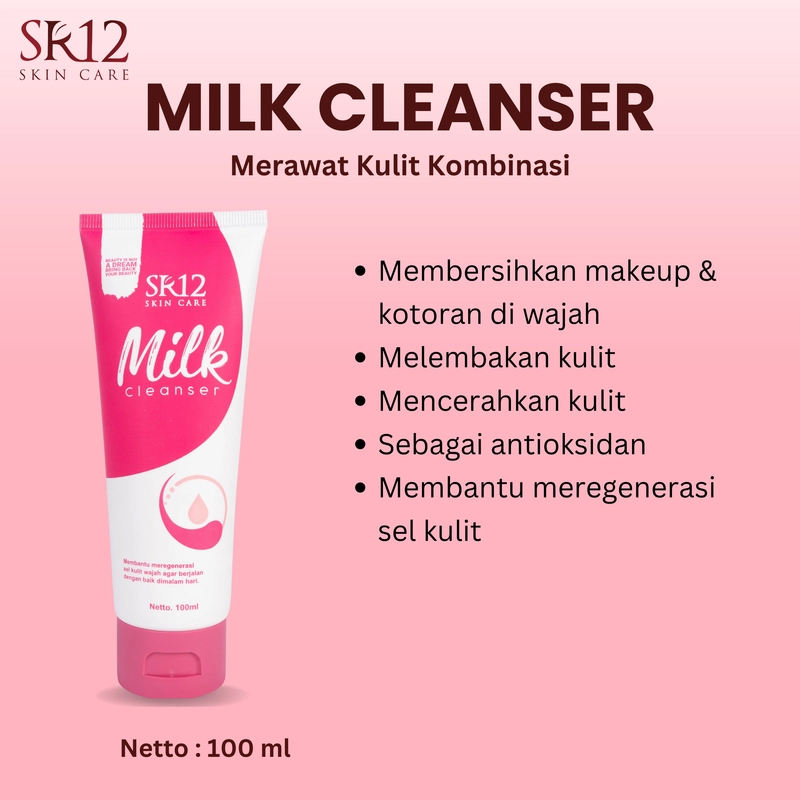 Product image SR12 Milk Cleanser Membersihkan Makeup Dan Kotoran Di Wajah 100 ml Milk Cleanser