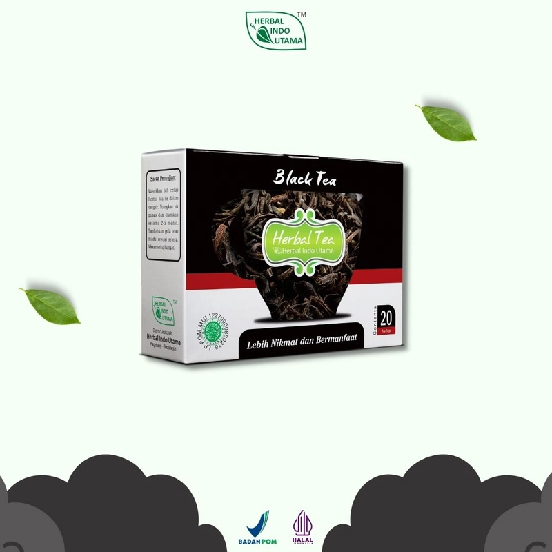 Product image Herbal Indo Utama - Black Tea Teh Celup Jaga Kesehatan Jantung 20 Kantung 20 Sachet Teh Herbal