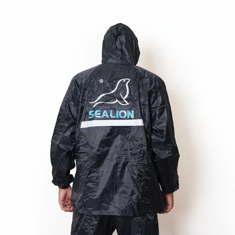 Product image Rosanna - Jas Hujan Sea Lion Jaket Celana B01 All Size Black Maroon Navy 1 pcs Black