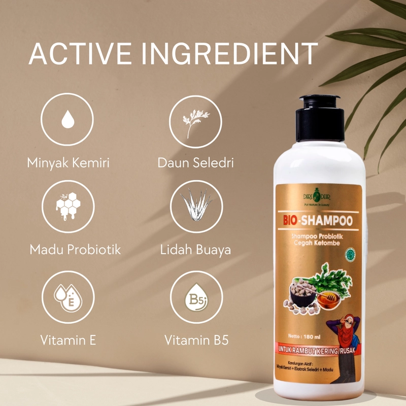 Product image Dare and Dear - Dare & Dear Shampoo Probiotik Bebas SLS Cegah Ketombe dan mencegah Rambut Rontok Untuk Rambut Rusak Coklat