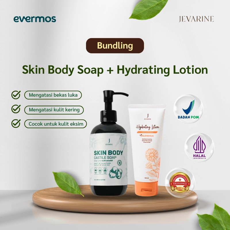 Product image Jevarine - Bundle Skin Body Castile Soap + Hydrating Lotion Bundling 1 Paket