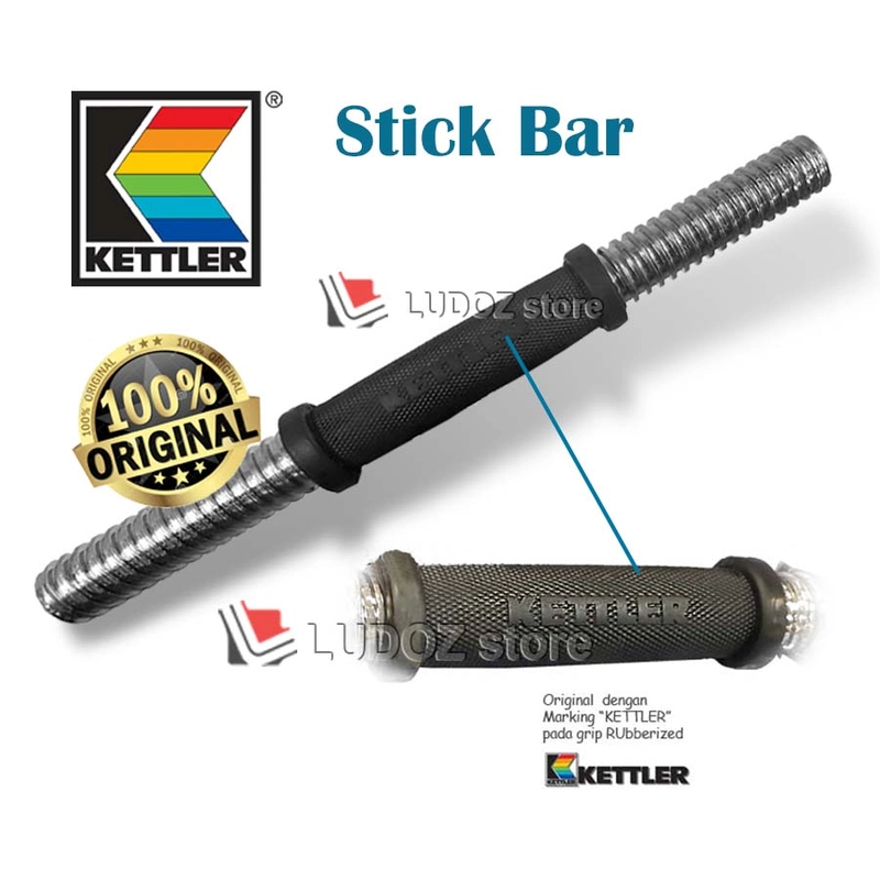 Product image LUDOZ Store - Dumbbell paket set KZ 25kg dumbell Stick KETTLER rubber grip karet barbel stik barbell dambel 25 kg Berat KZ-25kg