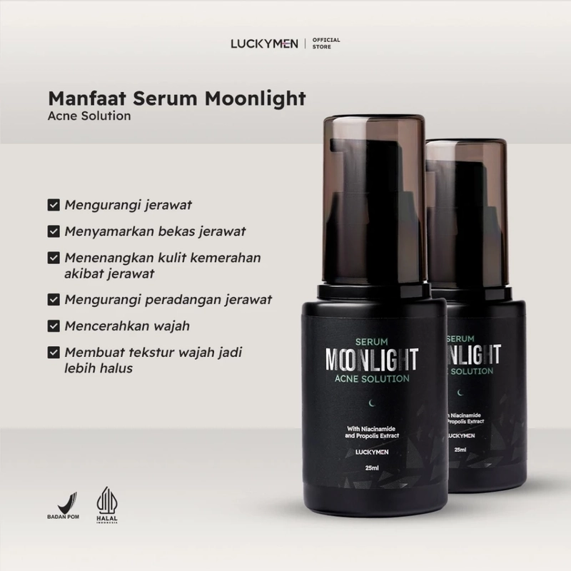 Product image Luckymen - Serum Moonlight Acne Solution 25ml Hitam