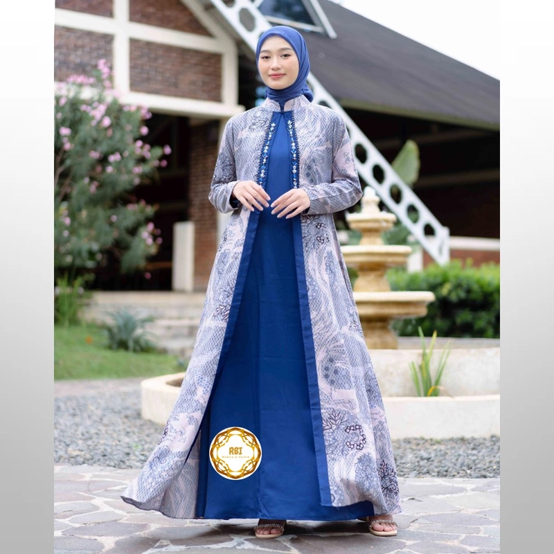 Product image Rambe Batik Indonesia - Batik Alisia Couple Gamis Alisia Berbahan Dobi Kain Maxmara Import Kualitas Premium KEMEJA SAJA SIZE M ALISIA A