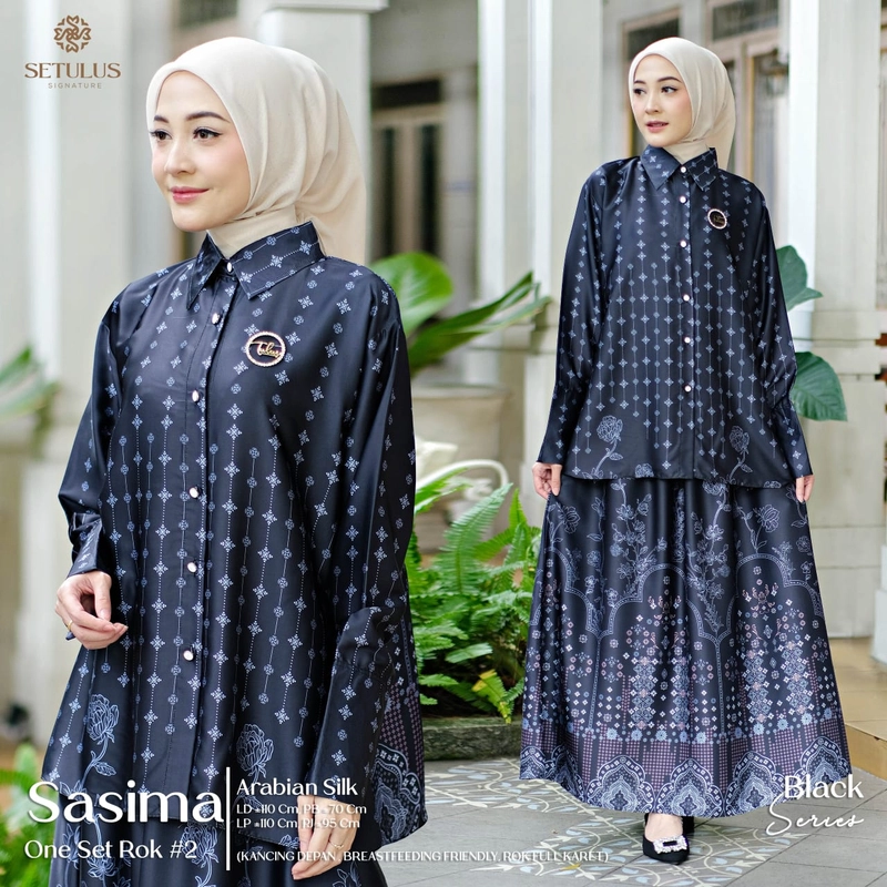 Product image Griya Busanaku Solo - Sasima #2 set rok dewasa All size Black