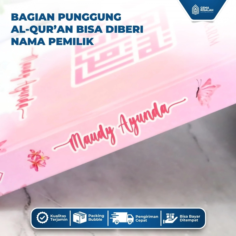 Product image Gema Risalah - Alquran Custom Nama A5 Utsmani 15x21cm QPP Tahan 100tahun Terjemah KIDS