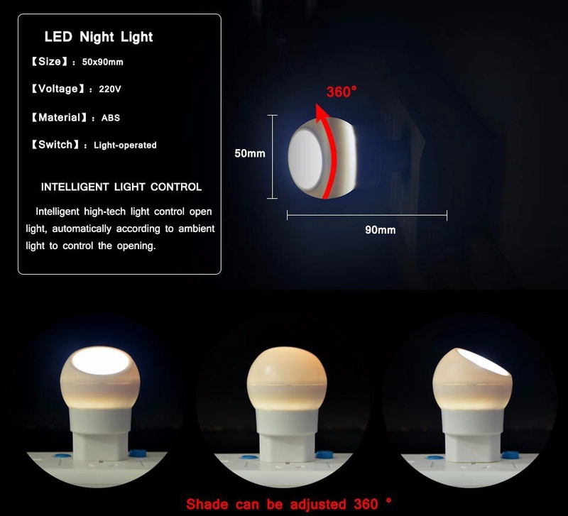Product image Lampu Sensor Cahaya Rotasi 360 Derajat A184 PUTIH