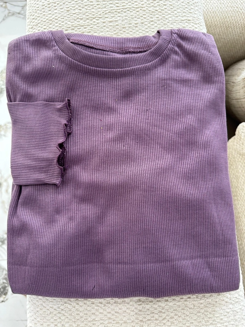 Product image MEQA DAILY - MEGA DAILY - Atachi Setelan Rib Knit Wanita All Size Lavender