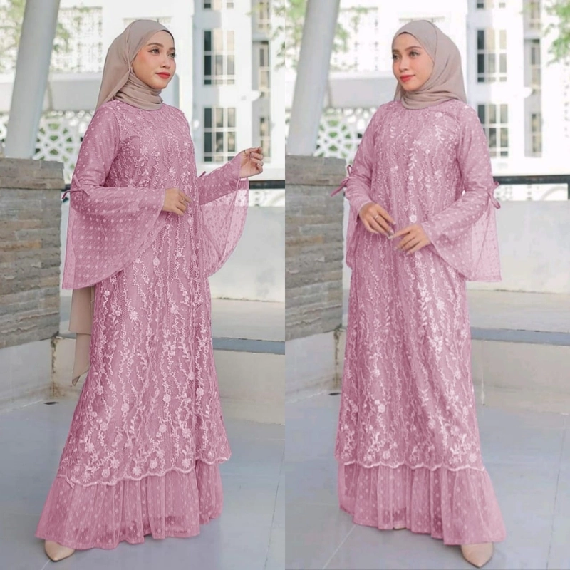 Product image astro - maxi dress wanita NABLV realpict M DUSTY
