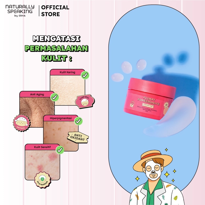 Product image Naturally Speaking By Erha - Plumpy Pomegranate Sleeping Mask 30gr Sleeping Mask