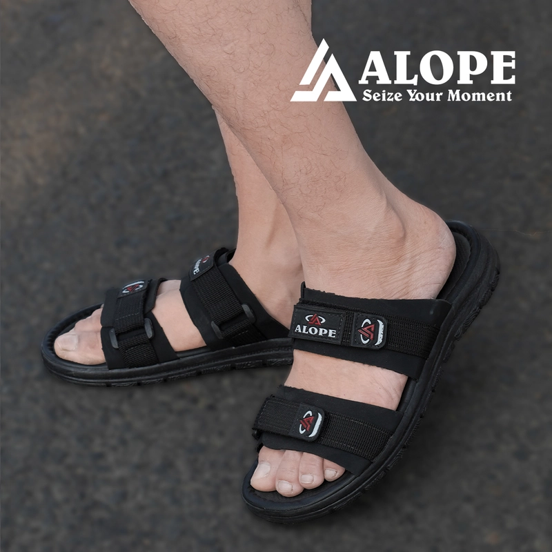 Product image ALOPE OFFICIAL - BUY 1 GET 1 SANDAL ALOPE SANDAL WILDER CASUAL SANDAL GUNUNG TANPA PENGAIT BELAKANG 39 Hitam