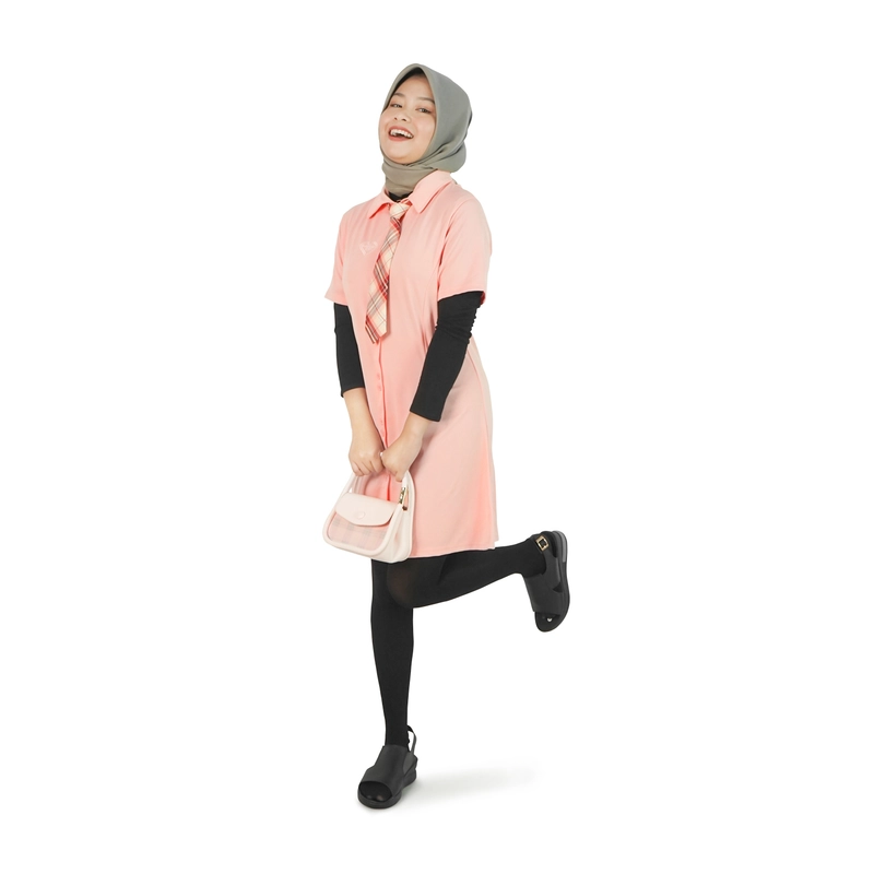 Product image Nasuya - Freya Dress - Dress Cantik Terbaru 2023 Dress Lucu Dress Sekolah Wanita S Pink