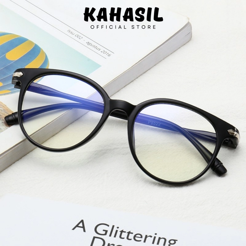 Product image KAHASIL - Kacamata Wanita Pria Anti Radiasi Frame Transparan Bening KH012 BLUE all variant