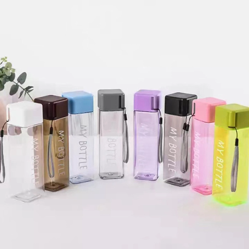 Product image KAMJE Botol Minum BPA Free 500ml My Bottle Kotak Petak Persegi Clear Transparan KMJ189 KMJ189 HIJAU