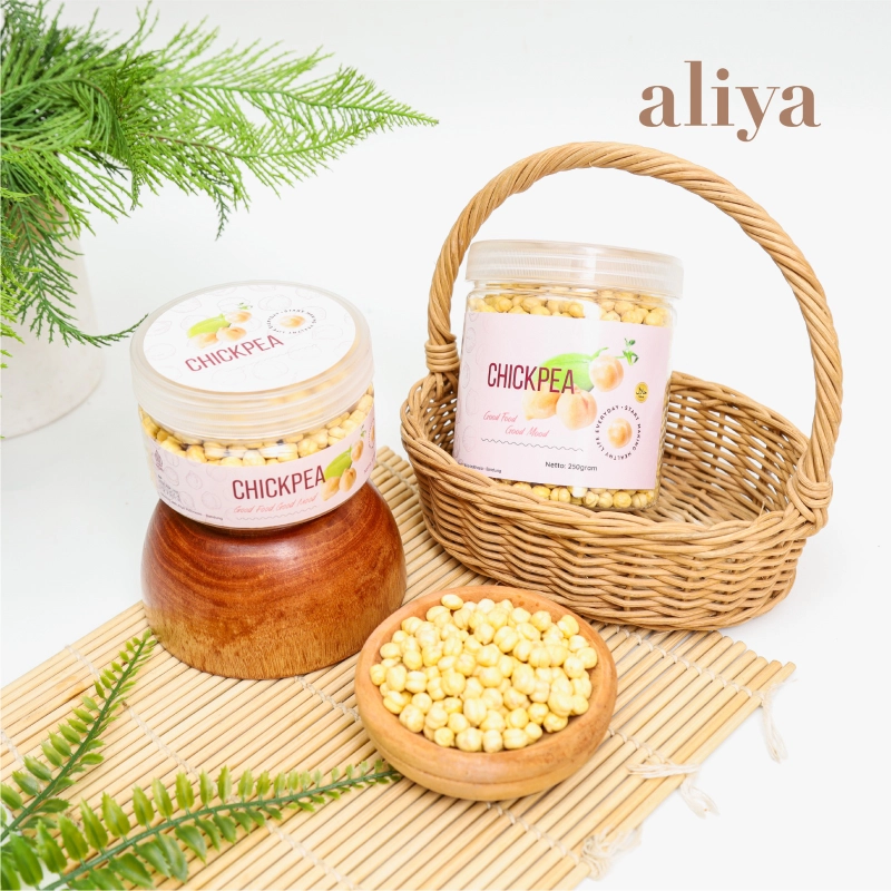 Product image Aliya - CHICKPEA Snack Makanan Ringan Kacang Arab Panggang Renyah 125gr